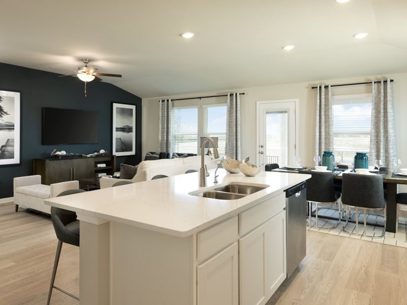 Furnished interior view inside a new home in Lakeside Meadows, Pflugerville (Image 6).