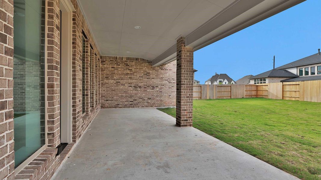 Exterior details and patio area of a home in Grange, Katy (Image 3). Exterior details and patio area of a home in Grange, Katy (Image 3).
