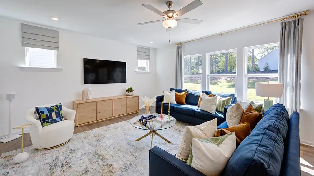 Furnished interior view inside a new home in Hickory Grove, Sanford (Image 2). Furnished interior view inside a new home in Hickory Grove, Sanford (Image 2).