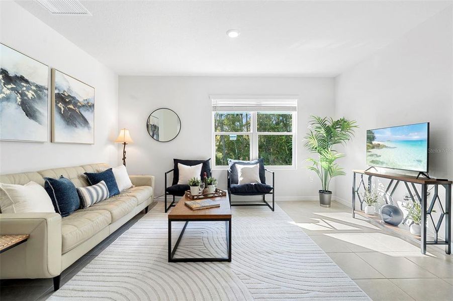 Furnished interior view inside a new home in Oak Leaf Preserve, New Smyrna Beach (Image 38). Furnished interior view inside a new home in Oak Leaf Preserve, New Smyrna Beach (Image 38).