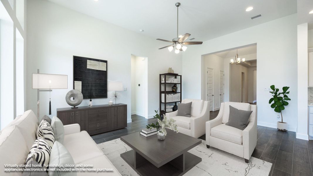 Furnished interior view inside a new home in Parmer Ranch, Georgetown (Image 7).