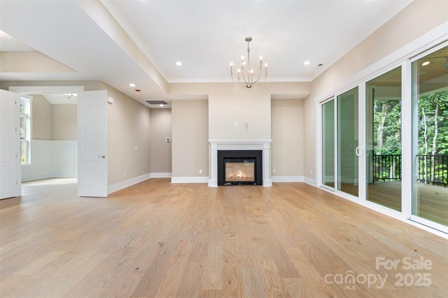 Great Room with walkout  covered porch