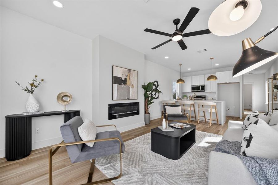 Furnished interior view inside a new home in , Dallas (Image 33).