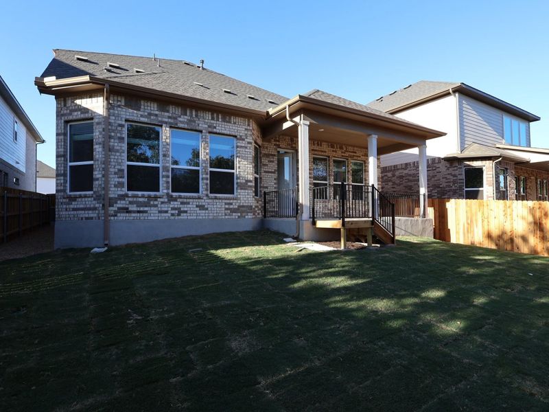 Exterior details and patio area of a home in Edgewood, Leander (Image 16).