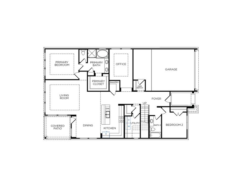 2D floor plan layout for the Coronado by Tricoast Homes in Lago Mar 50' & 55', Texas City, TX (Image 3). 2D floor plan layout for the Coronado by Tricoast Homes in Lago Mar 50' & 55', Texas City, TX (Image 3).