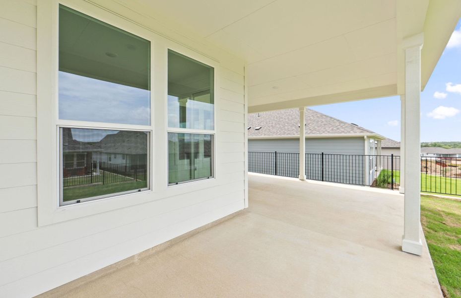 Exterior details and patio area of a home in Sun City Texas, Georgetown (Image 26).