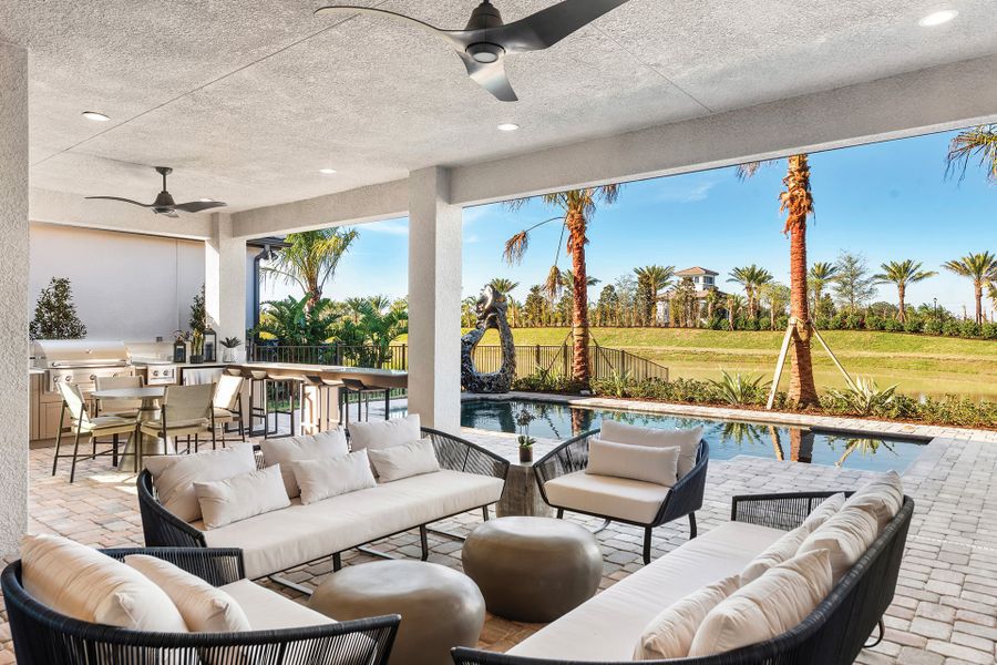 Representative exterior details of a home built from the Crystal by GL Homes in Valencia Ridge (55+), Wesley Chapel (Image 4).