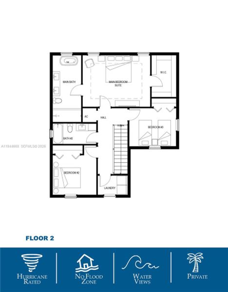 2D floor plan layout of this home in , Stuart, FL (Image 4).