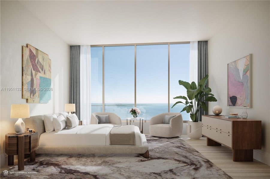 Furnished interior view inside a new home in , Miami (Image 7).