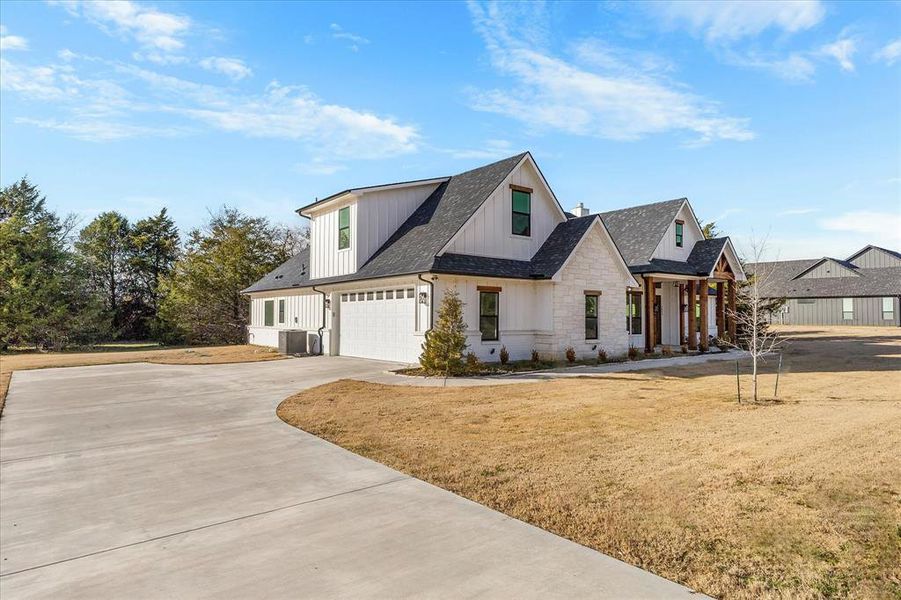 Front exterior of a new home in , Caddo Mills, TX, highlighting curb appeal (Image 18).