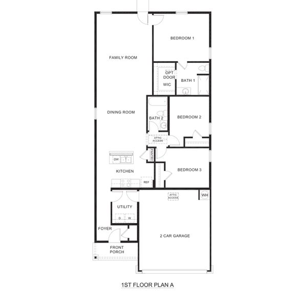 2D floor plan layout for the Caprock by D.R. Horton in The Hills of Sherman, Sherman, TX (Image 3). 2D floor plan layout for the Caprock by D.R. Horton in The Hills of Sherman, Sherman, TX (Image 3).