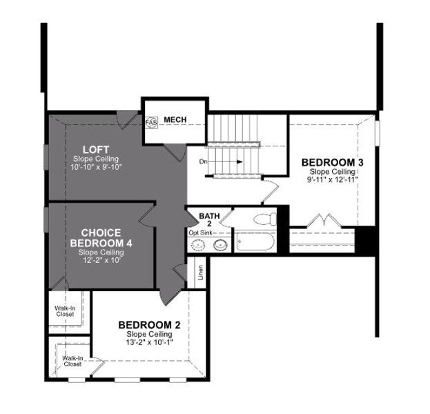 2D floor plan layout of this home in Lake Pointe, Little Elm, TX (Image 5).