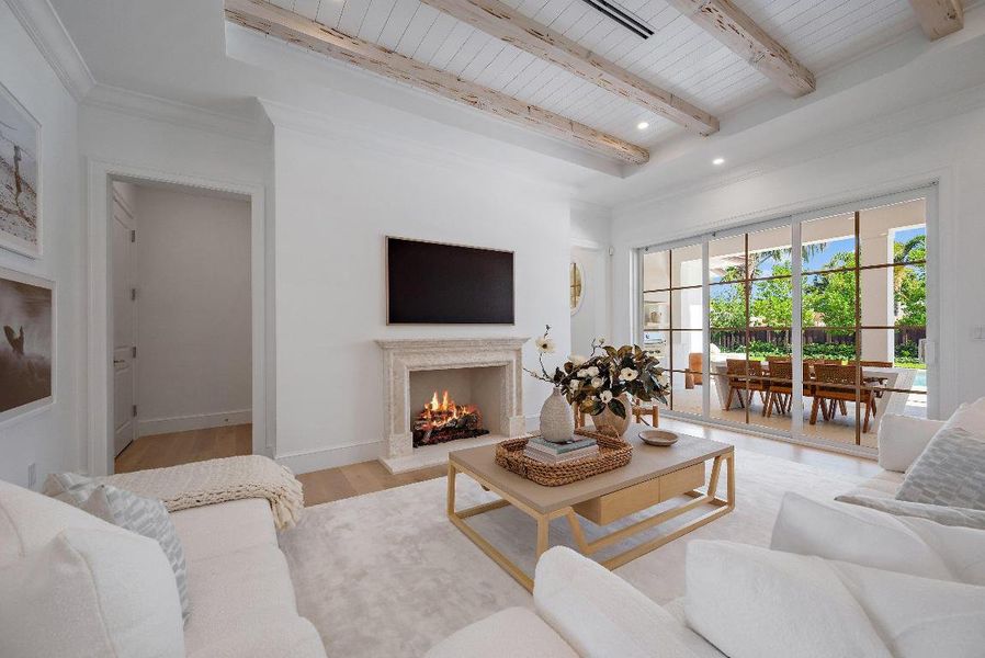 Living Room with Fireplace