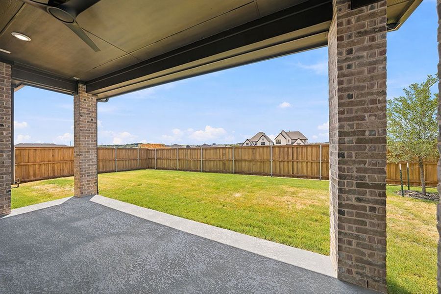 Exterior details and patio area of a home in Furst Ranch, Argyle (Image 3).