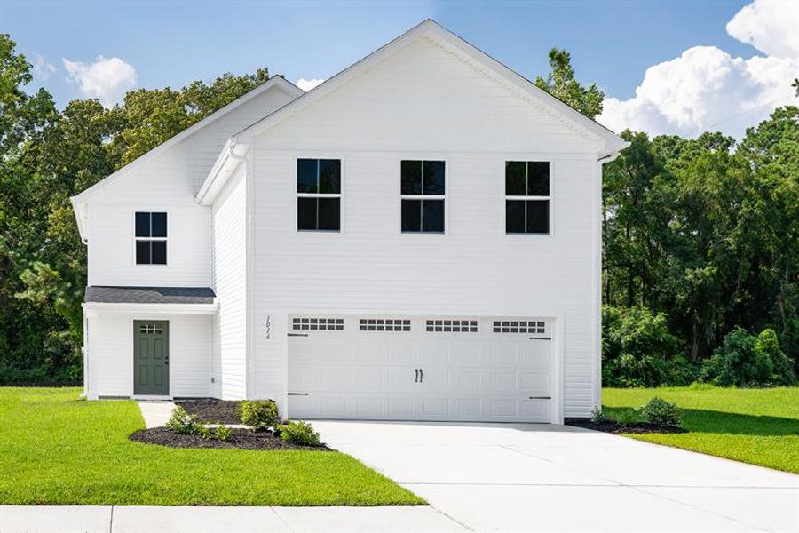 Representative exterior photo of a completed home built from the Iris by Ryan Homes in Wren Woods 2-Story, Gray Court, SC (Image 1). Representative exterior photo of a completed home built from the Iris by Ryan Homes in Wren Woods 2-Story, Gray Court, SC (Image 1).