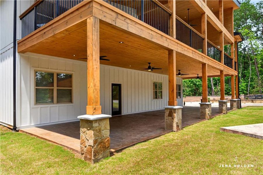Exterior details and patio area of a home in , Dahlonega (Image 32).