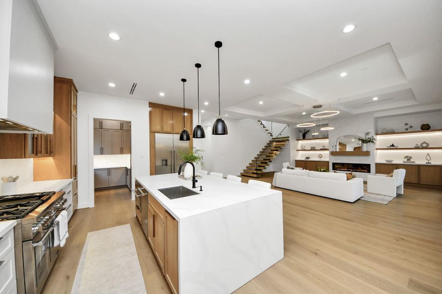 Open concept living and kitchen area!