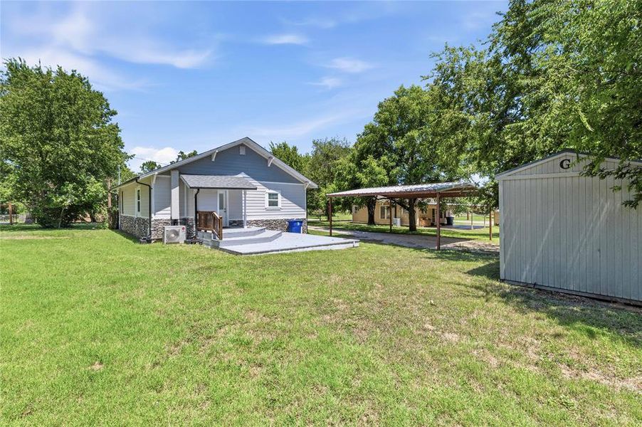 Exterior details and patio area of a home in , Brownwood (Image 22). Exterior details and patio area of a home in , Brownwood (Image 22).