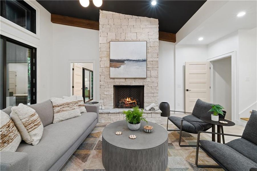 Furnished interior view inside a new home in , Cherry Log (Image 15).