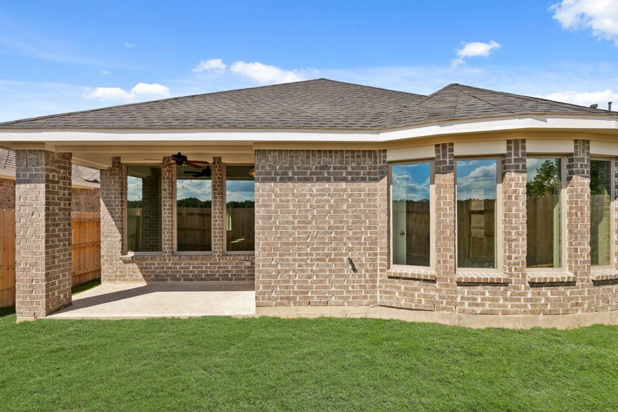 Exterior details and patio area of a home in The Trails, New Caney (Image 3). Exterior details and patio area of a home in The Trails, New Caney (Image 3).
