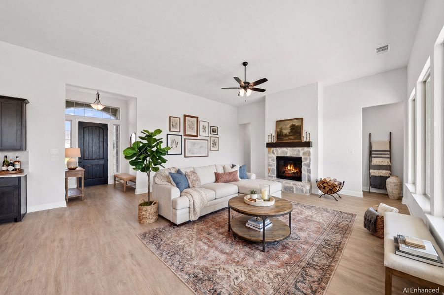 Furnished interior view inside a new home in Berkshire Estates, Mesquite (Image 4).