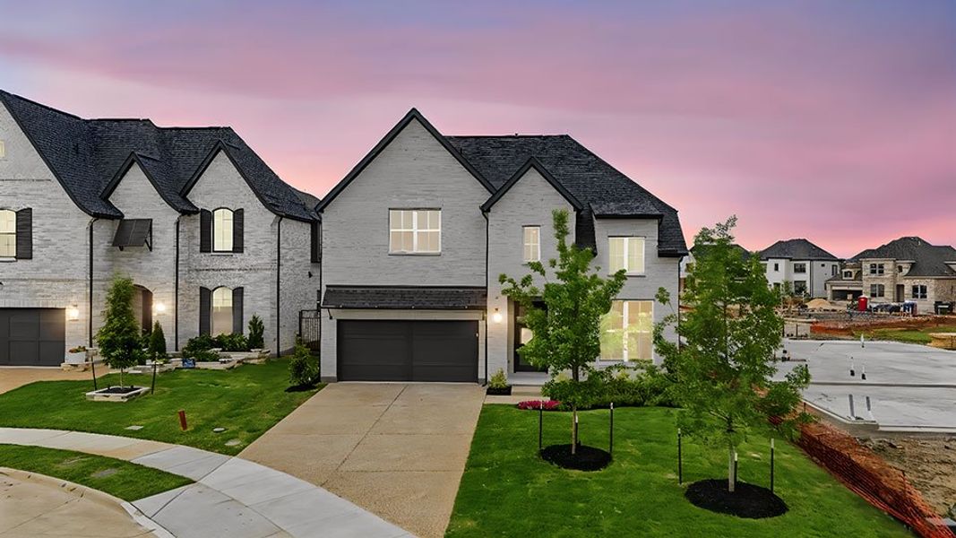 Front exterior of a new home in Brookhollow West, Prosper, TX, highlighting curb appeal (Image 2). Front exterior of a new home in Brookhollow West, Prosper, TX, highlighting curb appeal (Image 2).