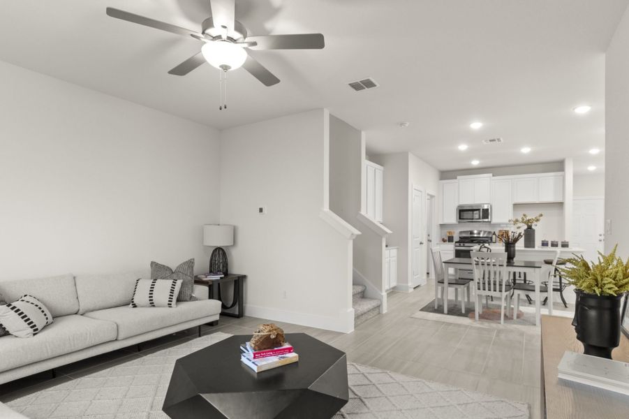 Furnished interior view inside a new home in Saddle Creek Twinhomes, Georgetown (Image 16).