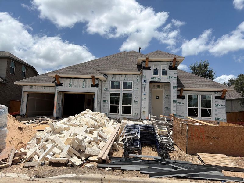 In-progress construction of a new home in La Cima, San Marcos, TX (Image 20).