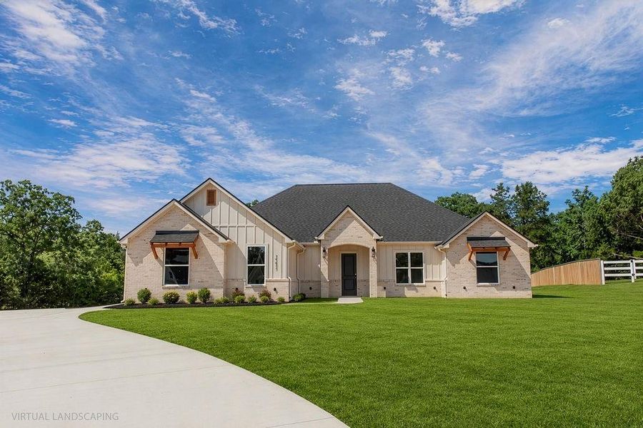 Front exterior of a new home in , Tyler, TX, highlighting curb appeal (Image 1). Front exterior of a new home in , Tyler, TX, highlighting curb appeal (Image 1).