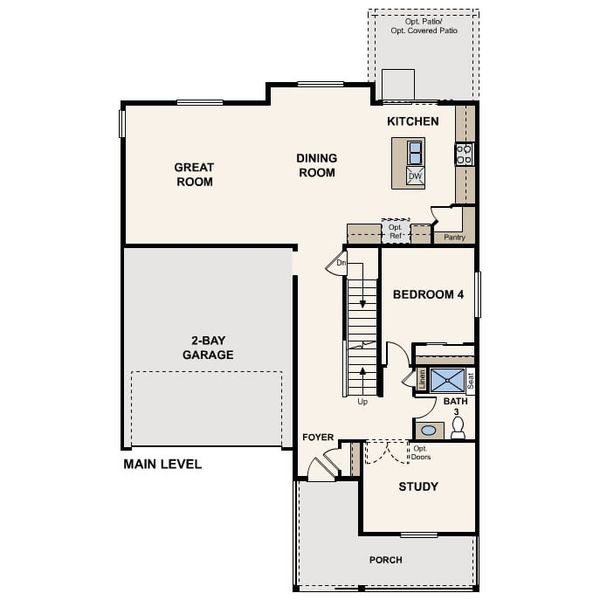 2D floor plan layout of this home in The Aurora Highlands, Aurora, CO (Image 2). 2D floor plan layout of this home in The Aurora Highlands, Aurora, CO (Image 2).