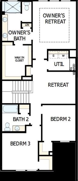 2D floor plan layout of this home in Westview Towns, Waxhaw, NC (Image 3). 2D floor plan layout of this home in Westview Towns, Waxhaw, NC (Image 3).