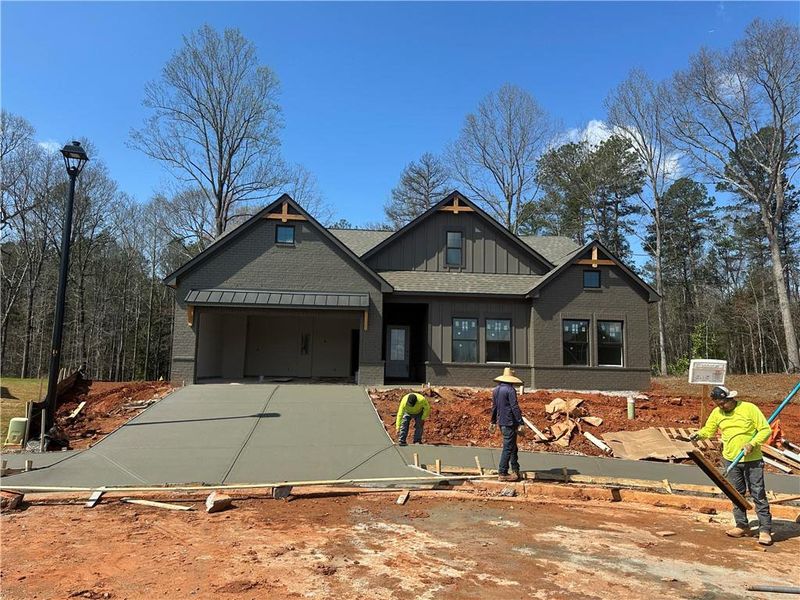 In-progress construction of a new home in Rosewood Lake Preserve, Hoschton, GA (Image 29).