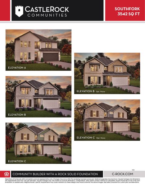 Front exterior of a new home in Sunfield, Buda, TX, highlighting curb appeal (Image 19).