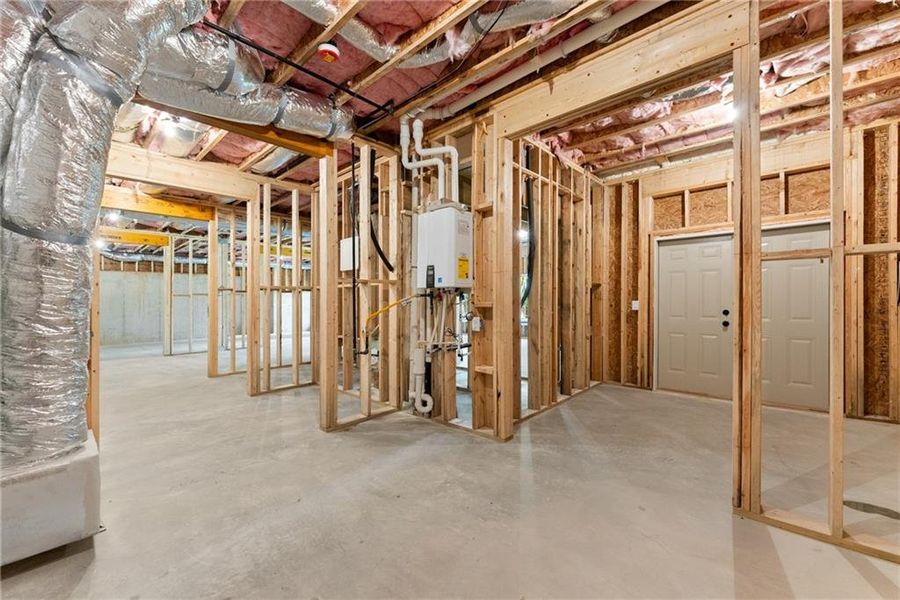 In-progress construction of a new home in , Flowery Branch, GA (Image 55).