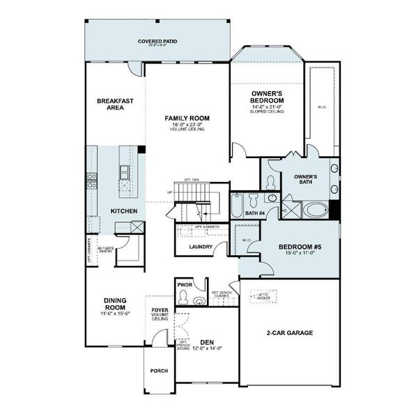 2D floor plan layout of this home in Edgewood, Leander, TX (Image 6).