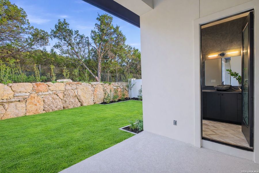 Exterior details and patio area of a home in , San Antonio (Image 34).