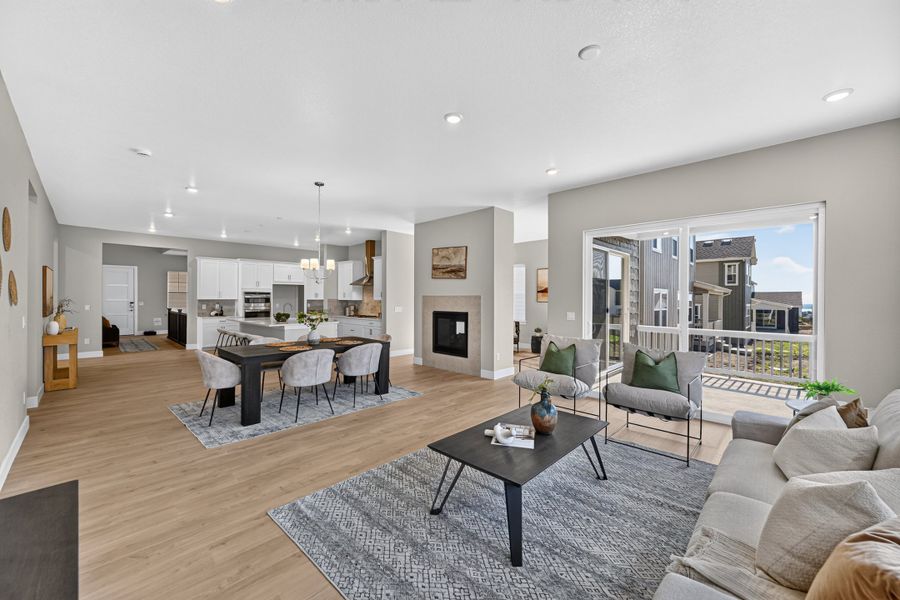 Furnished interior view inside a new home in Trailstone, Arvada (Image 3).