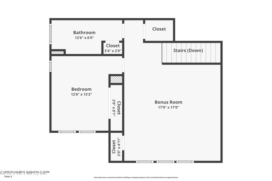 2D floor plan layout of this home in , Jacksonville, FL (Image 4).