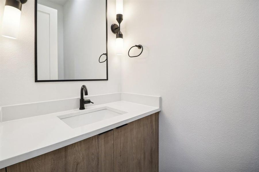 Bathroom featuring vanity