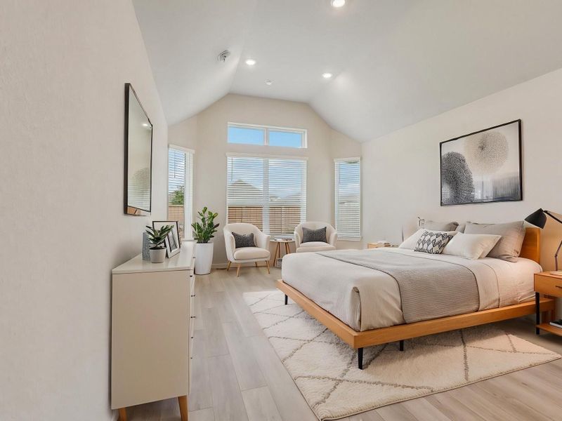 Furnished interior view inside a new home in Massey Oaks - Estate Series, Pearland (Image 8).