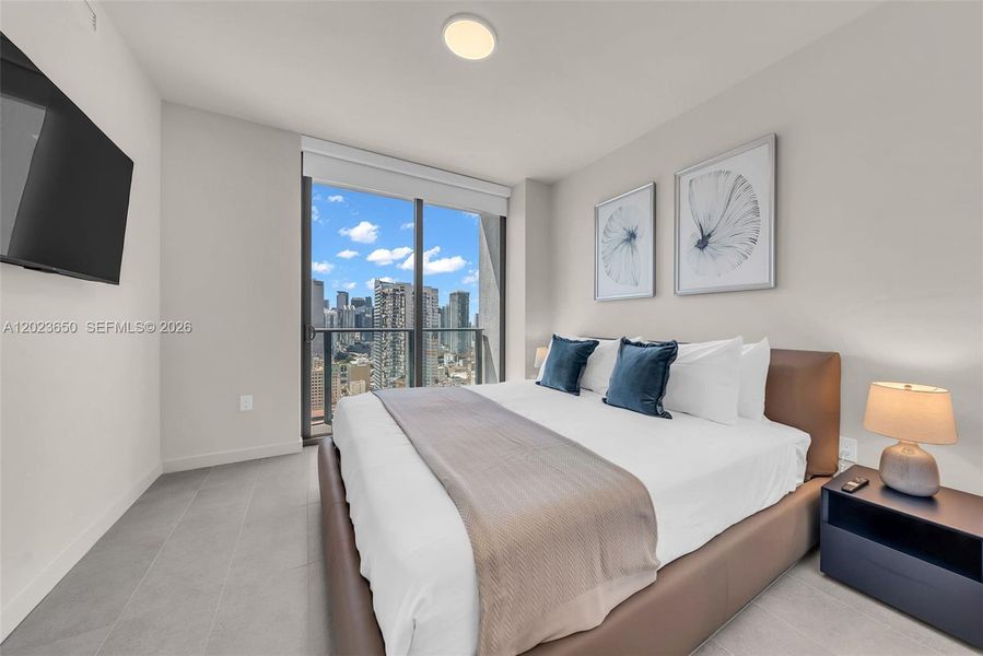 Furnished interior view inside a new home in , Miami (Image 37).