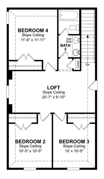 2D floor plan layout of this home in Morgan Meadows, San Antonio, TX (Image 3).