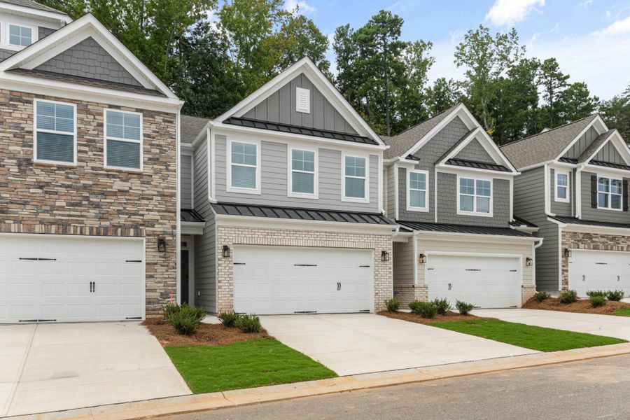 Front exterior of a new home in Harbor Crossing, Greensboro, NC, highlighting curb appeal (Image 19).