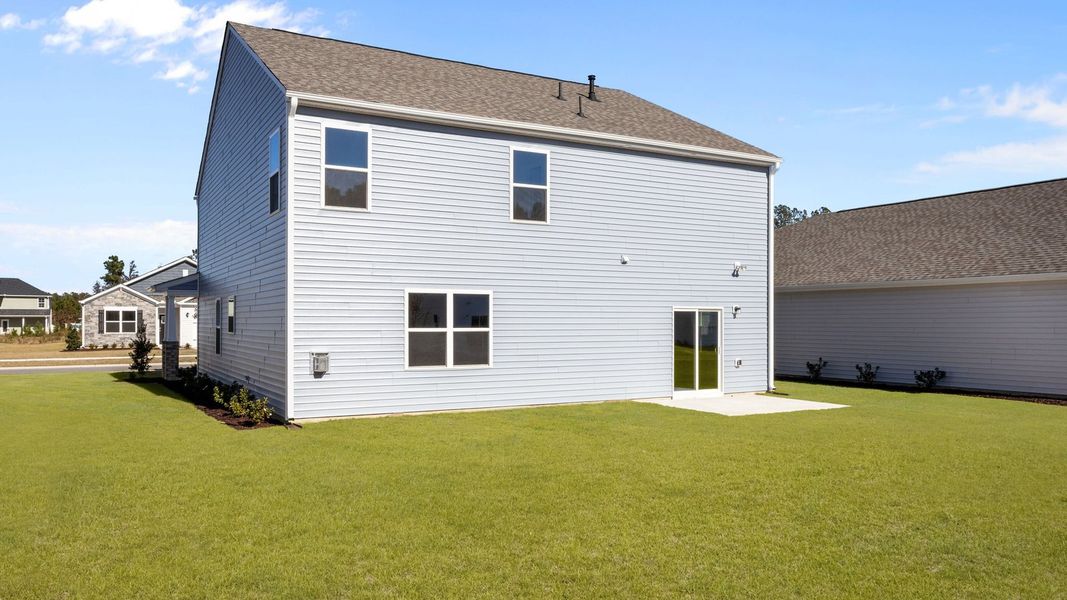 Exterior details and patio area of a home in West New Bern, New Bern (Image 4).