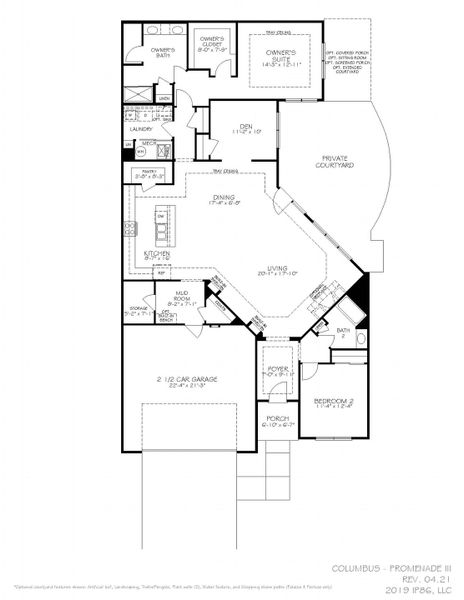 2D floor plan layout for the Promenade by Epcon Communities in The Courtyards at Lupton Village, Fort Lupton, CO (Image 3). 2D floor plan layout for the Promenade by Epcon Communities in The Courtyards at Lupton Village, Fort Lupton, CO (Image 3).