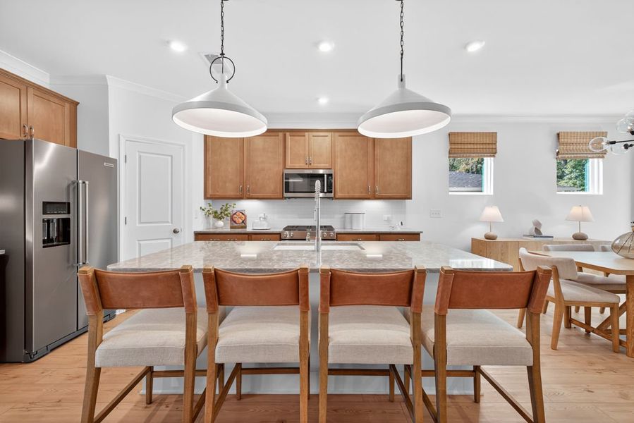 Representative furnished interior of a home built from the Hampton by Pulte Homes in Watermist at Mirror Lake, Villa Rica (Image 37).