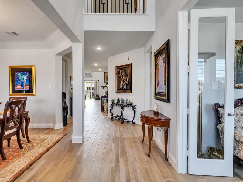 Formal dining room and living or office