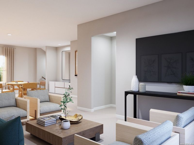 Furnished interior view inside a new home in Cinco Lakes, San Antonio (Image 14).