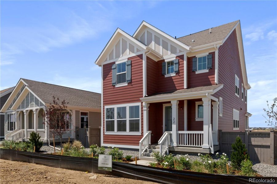 Front exterior of a new home in Westerly, Erie, CO, highlighting curb appeal (Image 20).