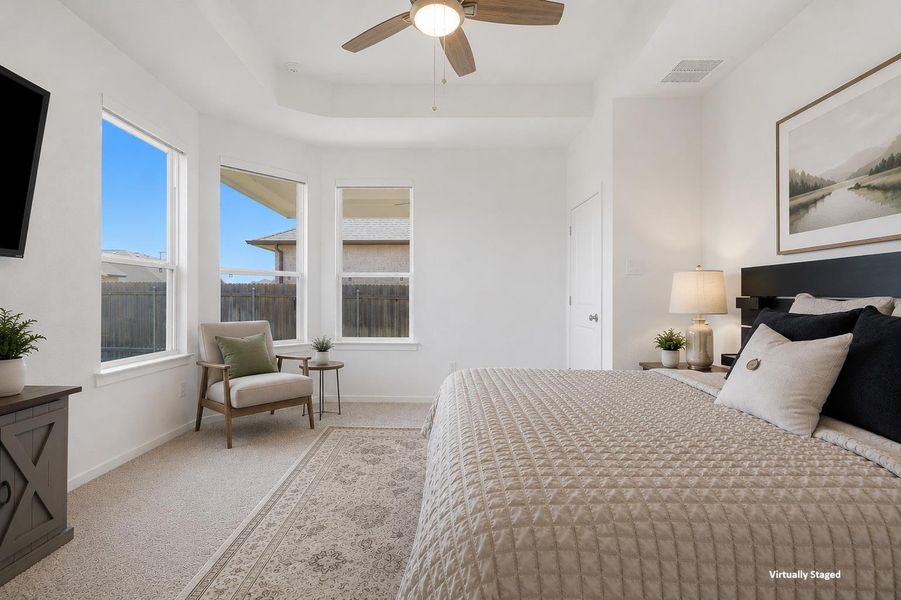 Furnished interior view inside a new home in , Manor (Image 18).
